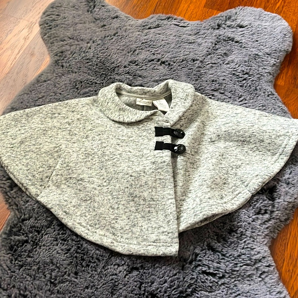 Max Studio Baby Grey Bolero With Black Buttons